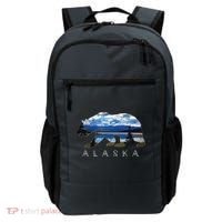 Alaskan Bear With Lake Mountain Souvenir Backpack thumb 0