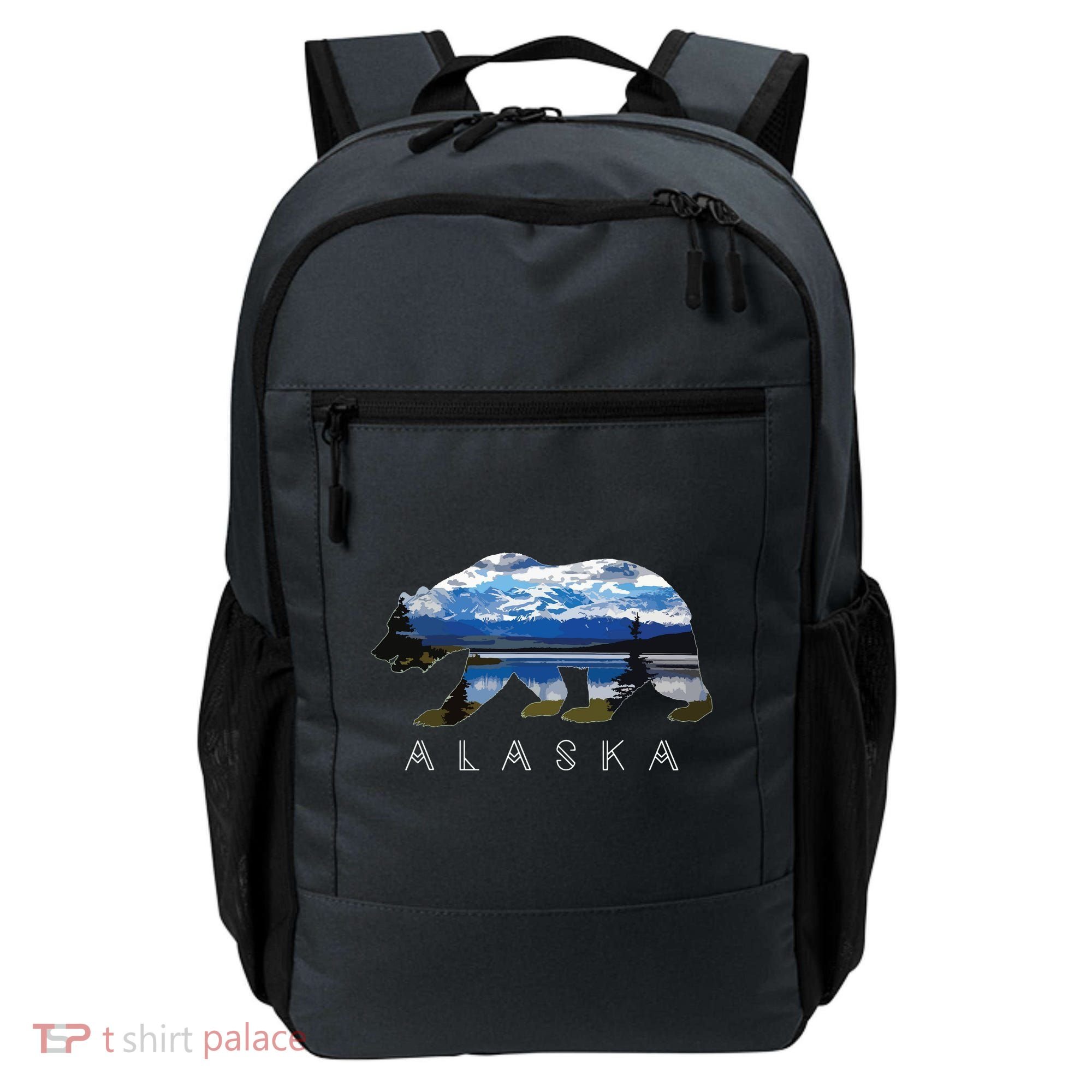 Alaskan Bear With Lake Mountain Souvenir Backpack