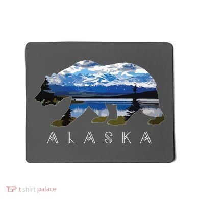 Alaskan Bear With Lake Mountain Souvenir Mousepad
