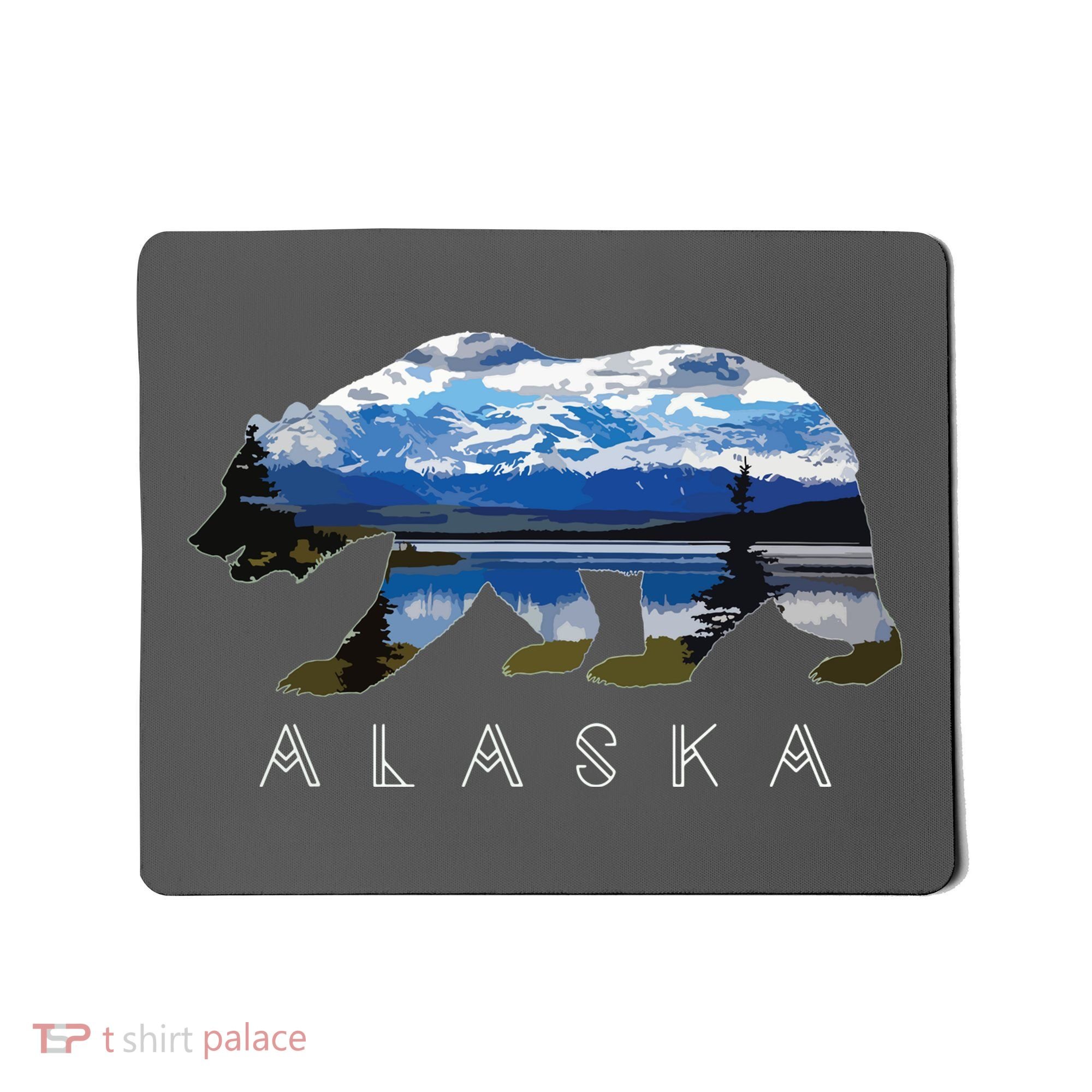 Alaskan Bear With Lake Mountain Souvenir Mousepad