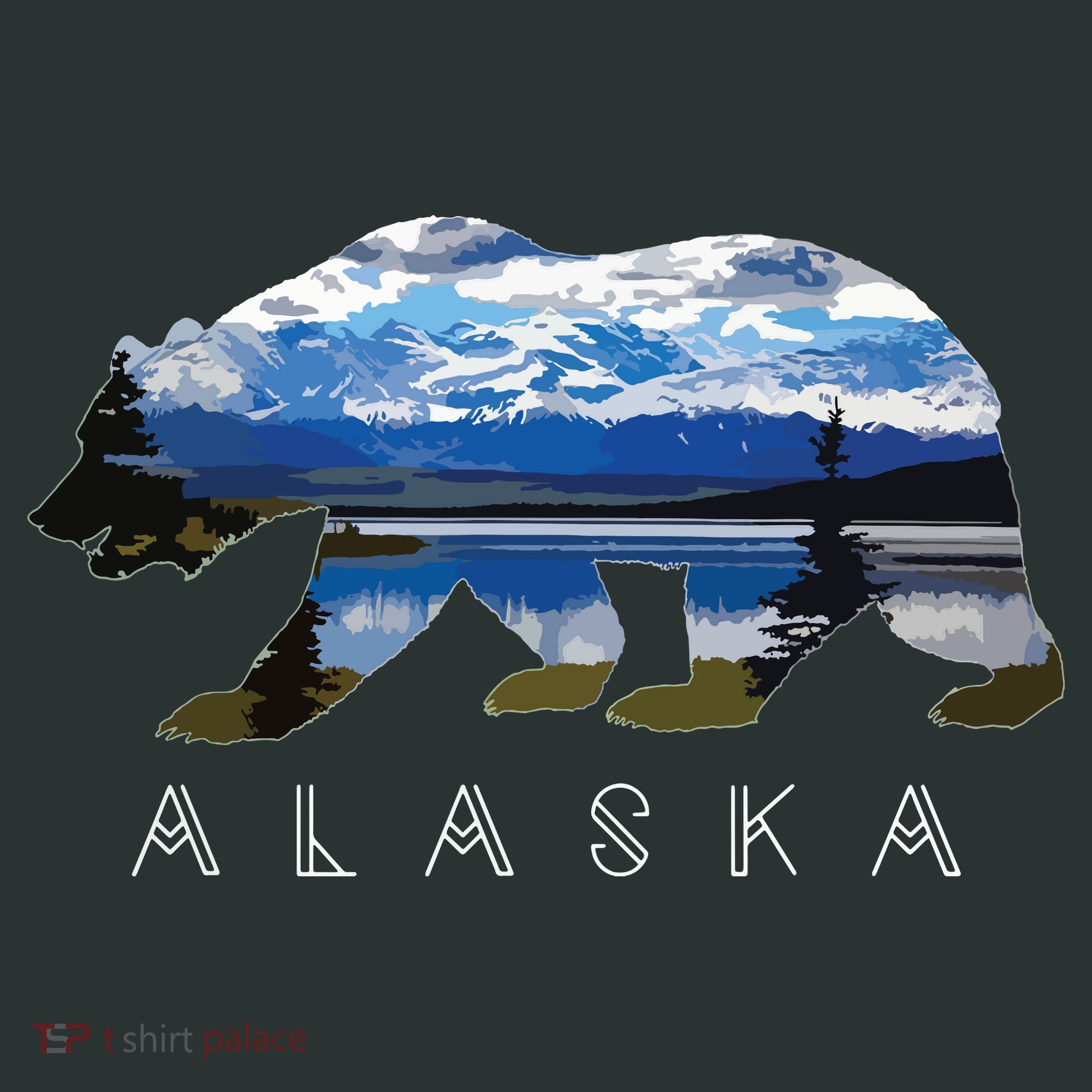 Alaskan Bear With Lake Mountain Souvenir Mousepad