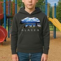 Alaskan Bear With Lake Mountain Souvenir Kids Hoodie thumb 2