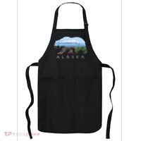 Alaskan Bear With Wildflowers Mountain Snow Apron thumb 0