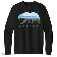 Alaskan Bear With Wildflowers Mountain Snow V.I.T. Fleece Crew Sweatshirt thumb 0