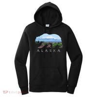 Alaskan Bear With Wildflowers Mountain Snow Women's Hoodie thumb 0