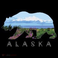 Alaskan Bear With Wildflowers Mountain Snow Women's Hoodie thumb 2