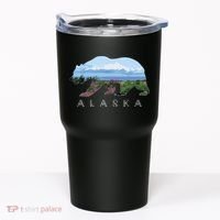 Alaskan Bear With Wildflowers Mountain Snow Tumbler thumb 0