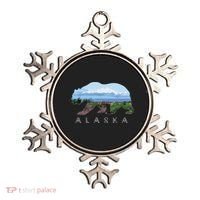 Alaskan Bear With Wildflowers Mountain Snow Ornament thumb 0