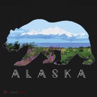 Alaskan Bear With Wildflowers Mountain Snow Women's Tank Top thumb 5