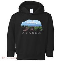 Alaskan Bear With Wildflowers Mountain Snow Toddler Hoodie thumb 0