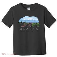 Alaskan Bear With Wildflowers Mountain Snow Toddler T-Shirt thumb 0