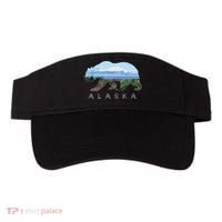 Alaskan Bear With Wildflowers Mountain Snow Visor thumb 0