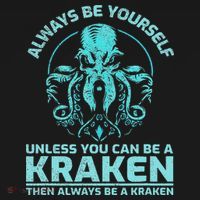 Always Be Yourself Unless You Can Be A Kraken Funny Octopus Women's Hoodie thumb 2