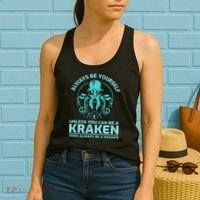 Always Be Yourself Unless You Can Be A Kraken Funny Octopus Women's Tank Top thumb 2