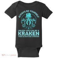 Always Be Yourself Unless You Can Be A Kraken Funny Octopus Baby Bodysuit thumb 0