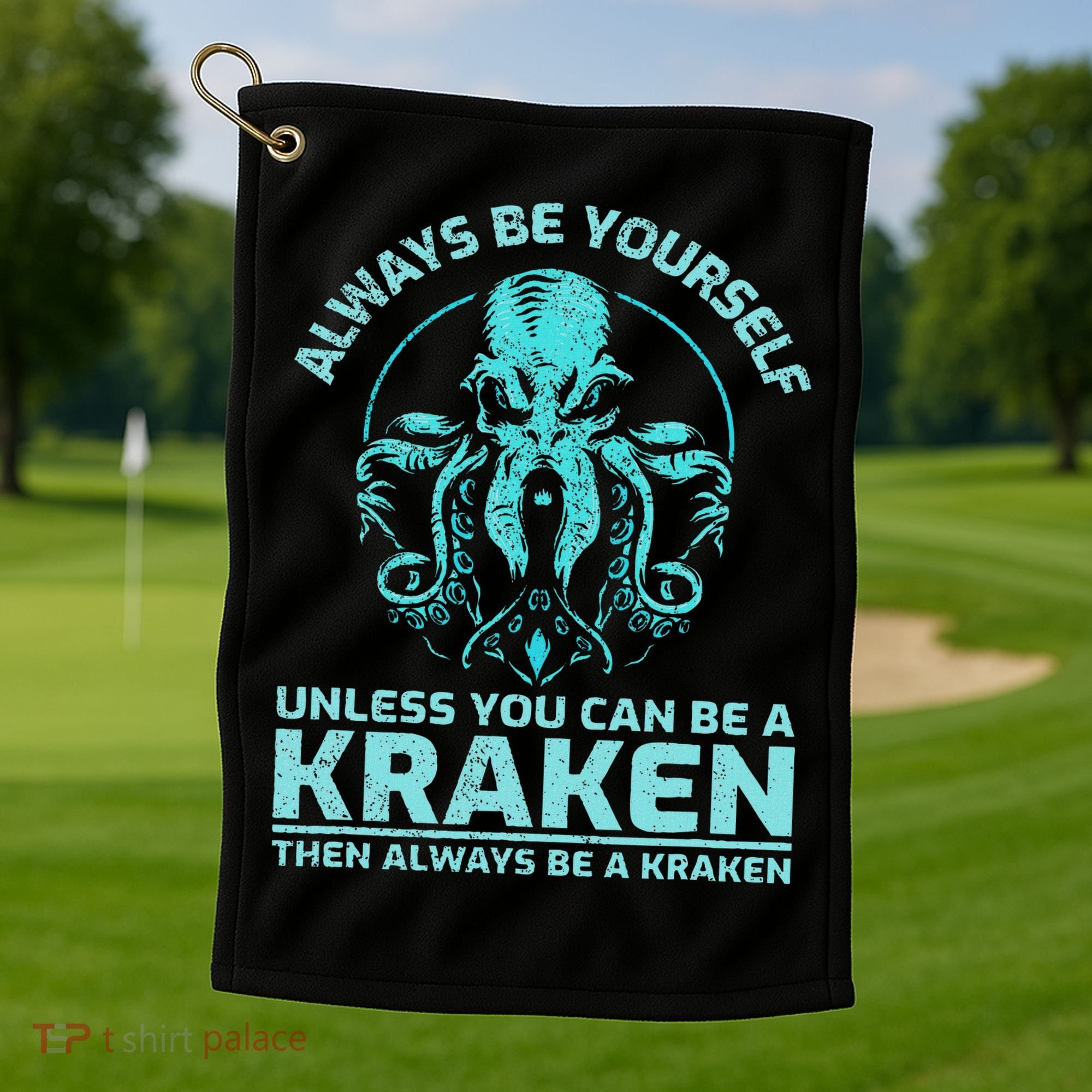 Always Be Yourself Unless You Can Be A Kraken Funny Octopus Golf Towel