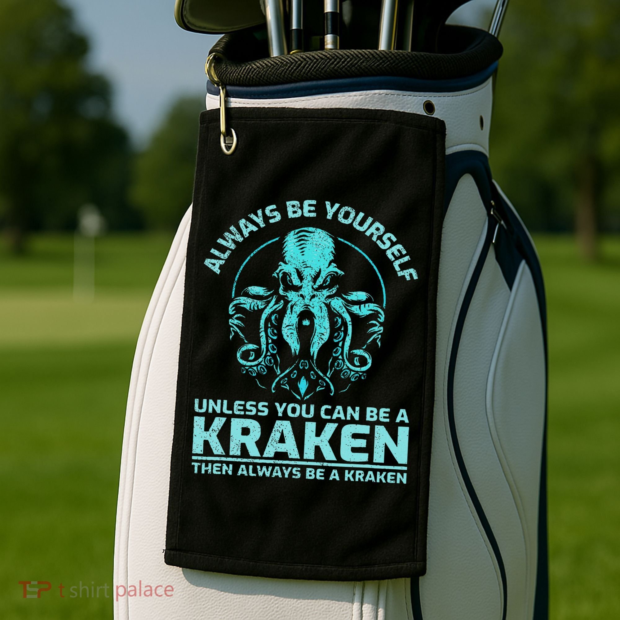 Always Be Yourself Unless You Can Be A Kraken Funny Octopus Golf Towel