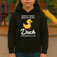 Always Be Yourself Unless You Can Be A Duck Duck Lover Kids Hoodie thumb 3