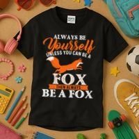 Always Be Yourself Unless You Can Be A Fox Fox Lover Kids T-Shirt thumb 3