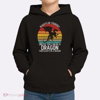 Always Be Yourself Unless You Can Be A Dragon Vintage Kids Hoodie thumb 2