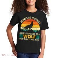 Always Be Yourself Unless You Can Be A Wolf Wolf Lover Kids T-Shirt thumb 2