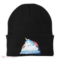 Always Be You Unicorn Rainbow Quote Beanie thumb 0