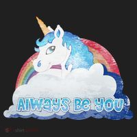Always Be You Unicorn Rainbow Quote Beanie thumb 2