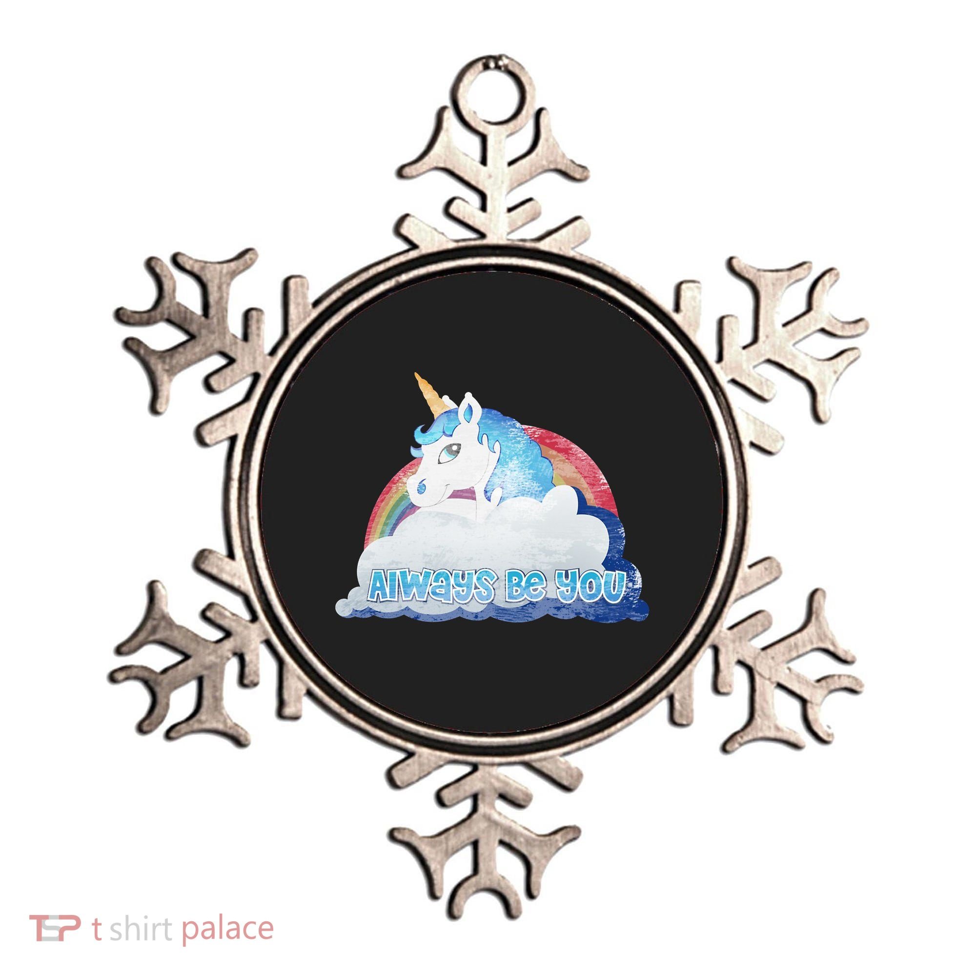 Always Be You Unicorn Rainbow Quote Ornament