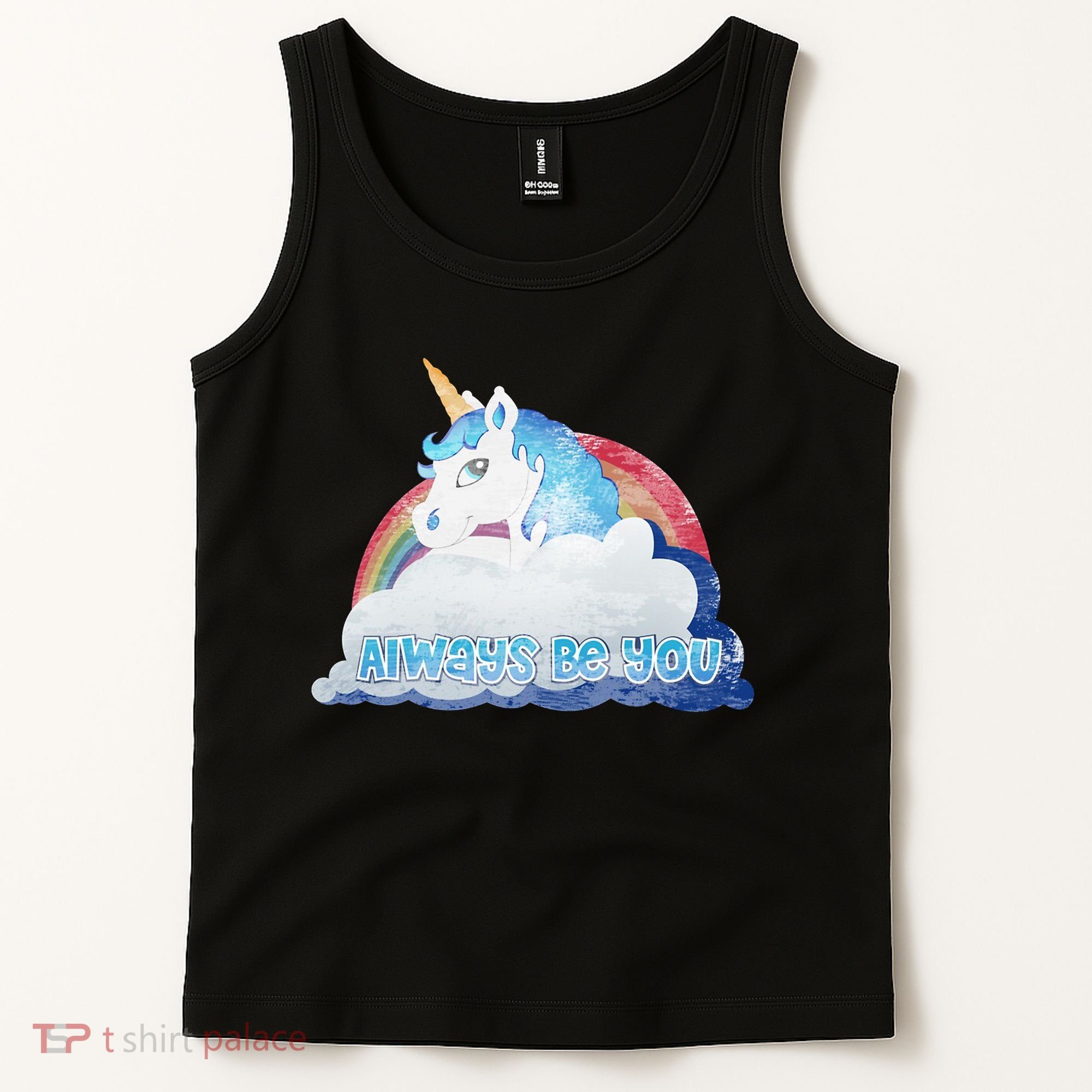Always Be You Unicorn Rainbow Quote Tank Top