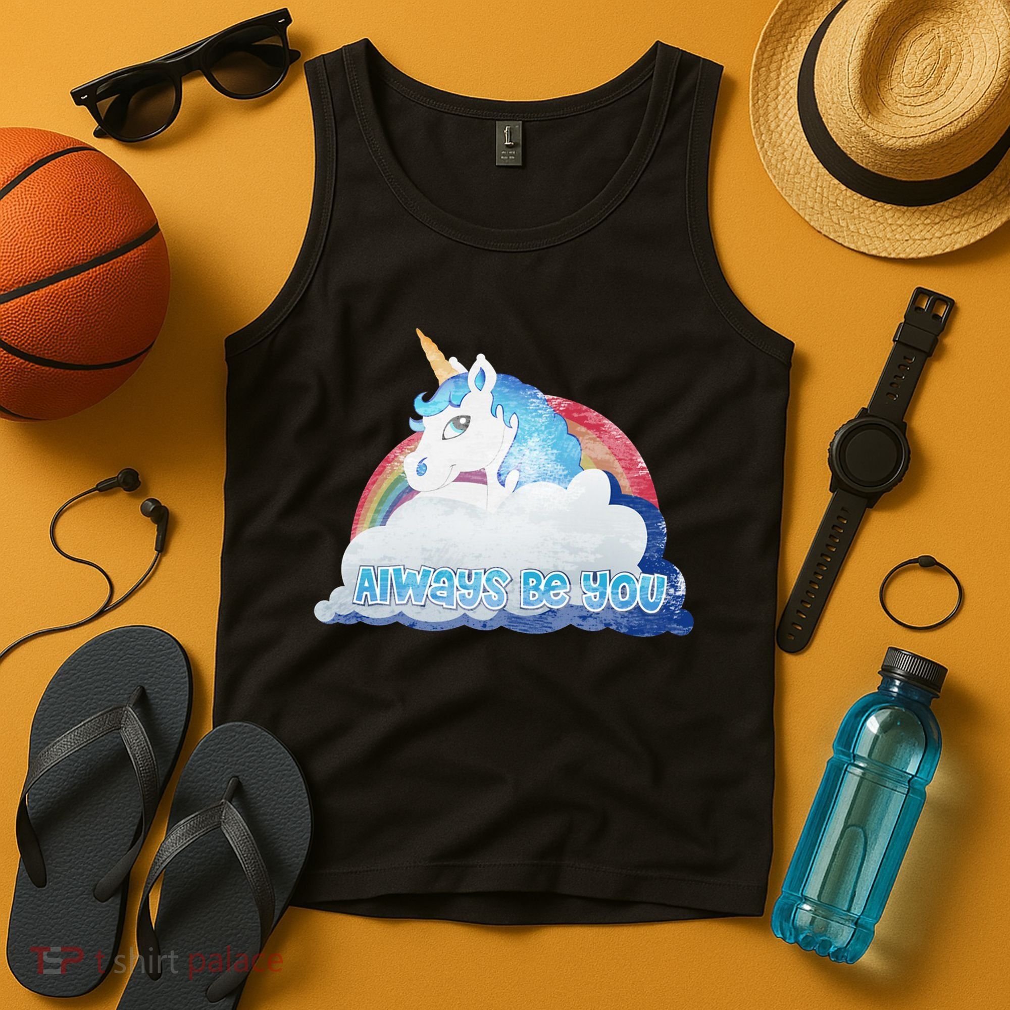 Always Be You Unicorn Rainbow Quote Tank Top