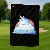 Always Be You Unicorn Rainbow Quote Golf Towel thumb 1