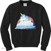 Always Be You Unicorn Rainbow Quote Kids Sweatshirt thumb 0