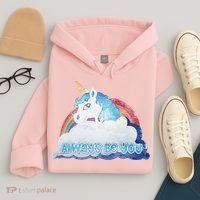 Always Be You Unicorn Rainbow Quote Hoodie thumb 4