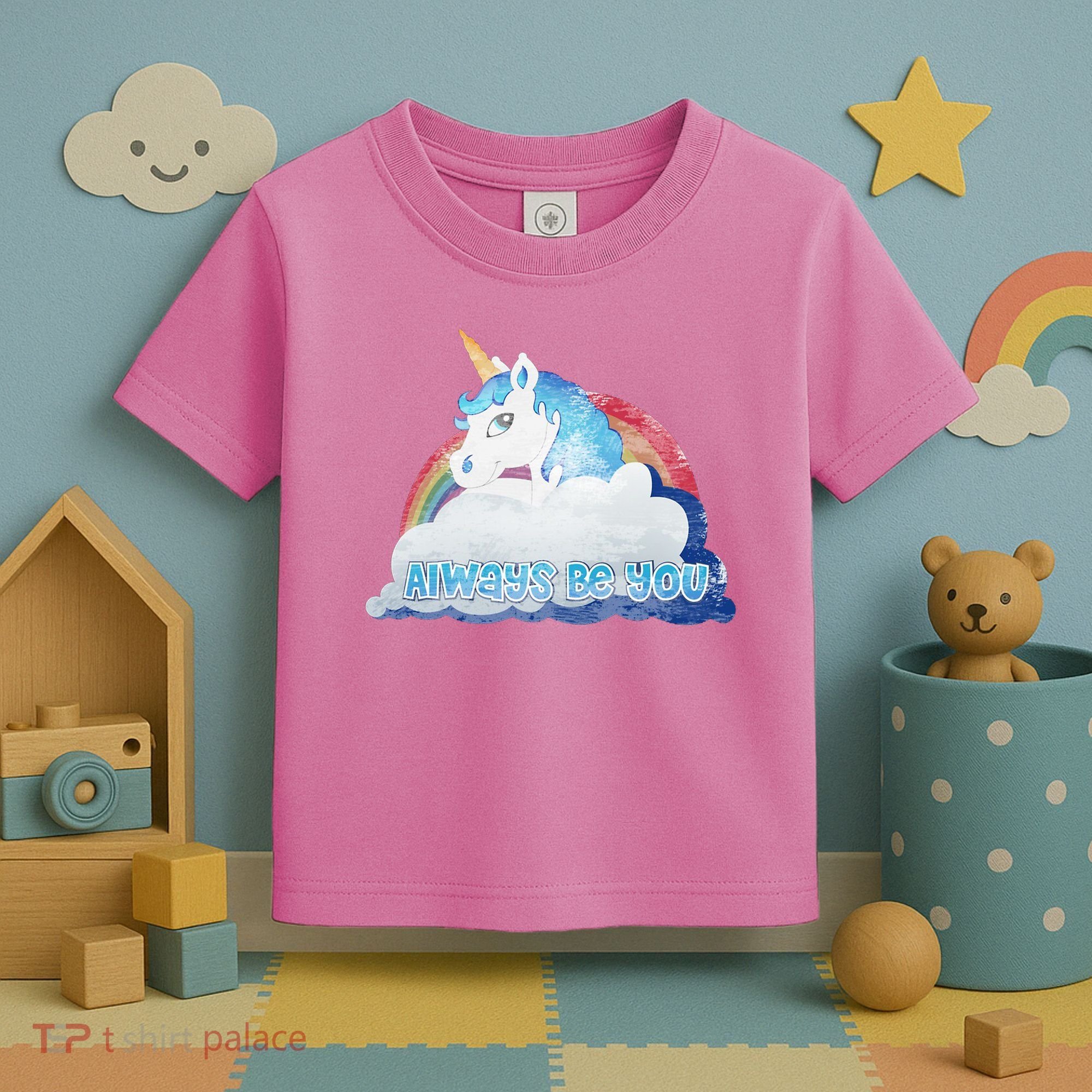 Always Be You Unicorn Rainbow Quote Toddler T-Shirt