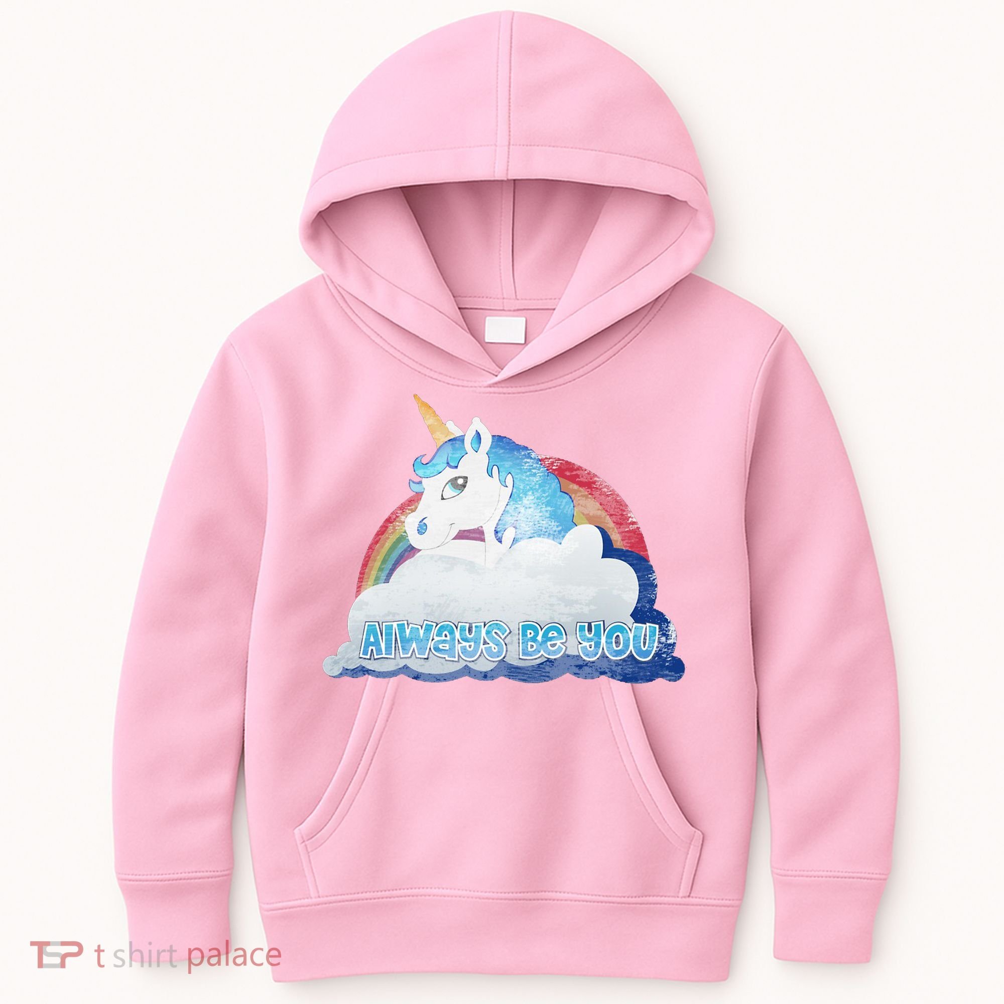Always Be You Unicorn Rainbow Quote Kids Hoodie