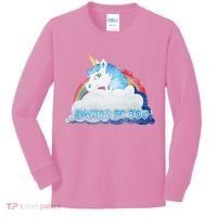 Always Be You Unicorn Rainbow Quote Kids Long Sleeve Shirt thumb 0