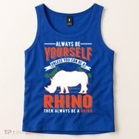 Always Be Yourself Unless You Can Be A Rhino Gift Tank Top thumb 2