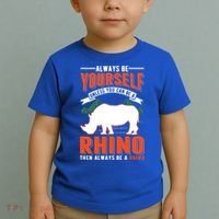 Always Be Yourself Unless You Can Be A Rhino Gift Toddler T-Shirt thumb 2