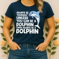 Always Be Yourself Unless You Can Be A Dolphin Women's T-Shirt thumb 2