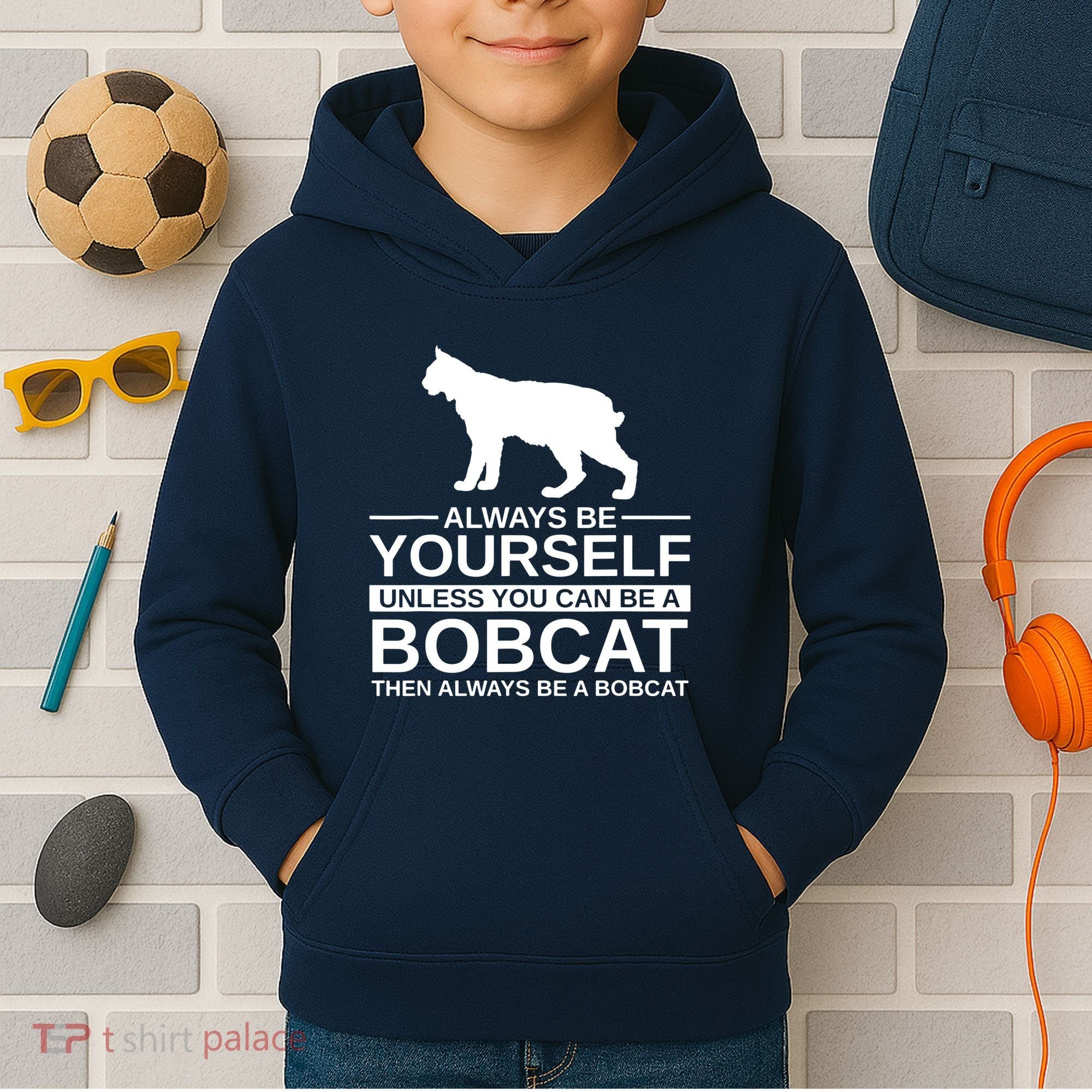 Always Be Yourself Bobcat Kids Hoodie