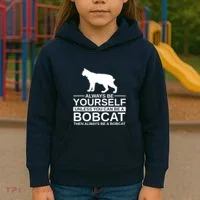 Always Be Yourself Bobcat Kids Hoodie thumb 3