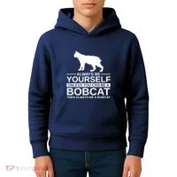 Always Be Yourself Bobcat Kids Hoodie thumb 4
