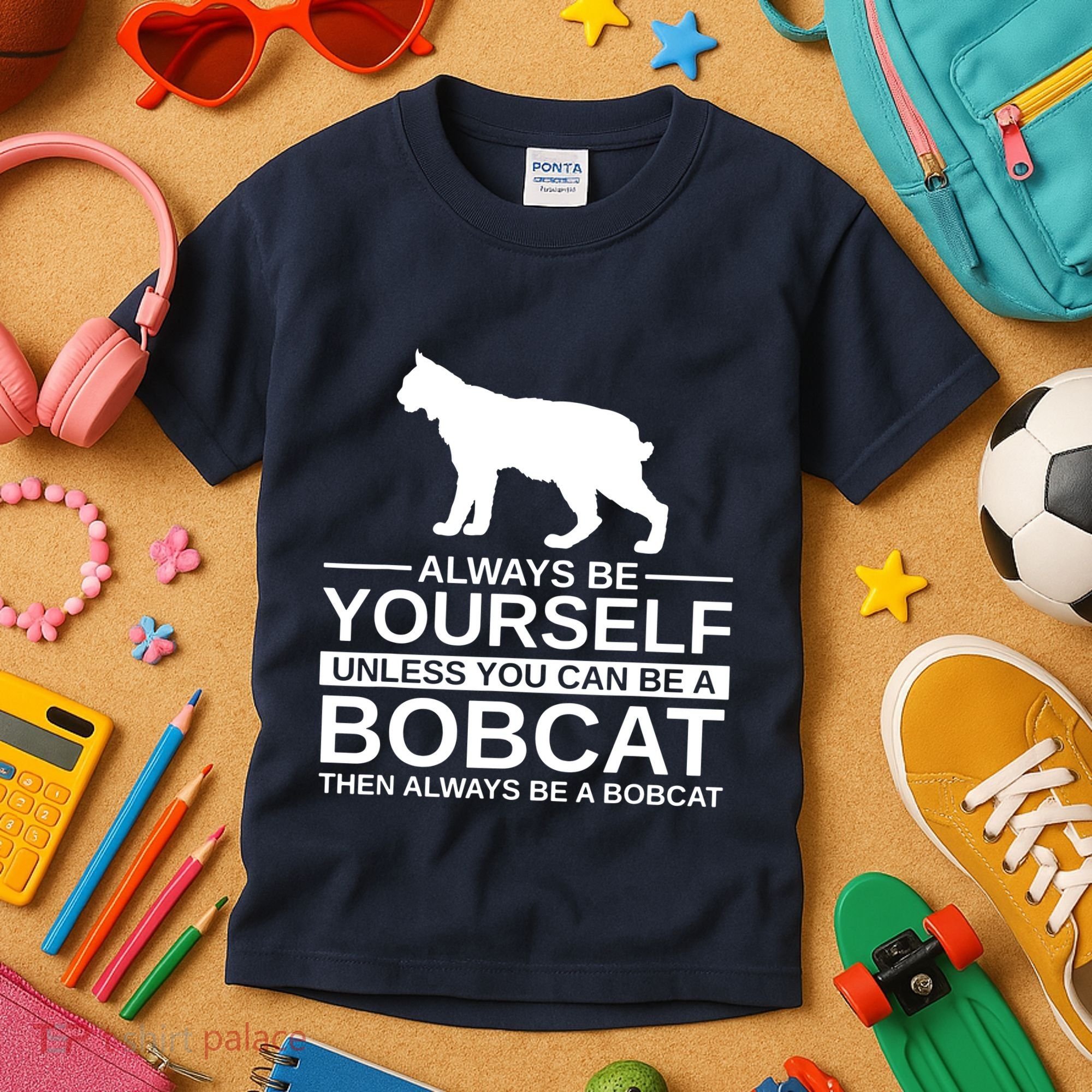 Always Be Yourself Bobcat Kids T-Shirt