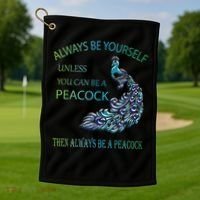 Always Be Yourself Unless You Can Be A Peacock Golf Towel thumb 1