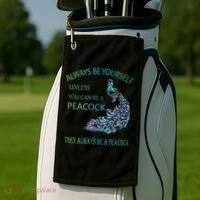 Always Be Yourself Unless You Can Be A Peacock Golf Towel thumb 2