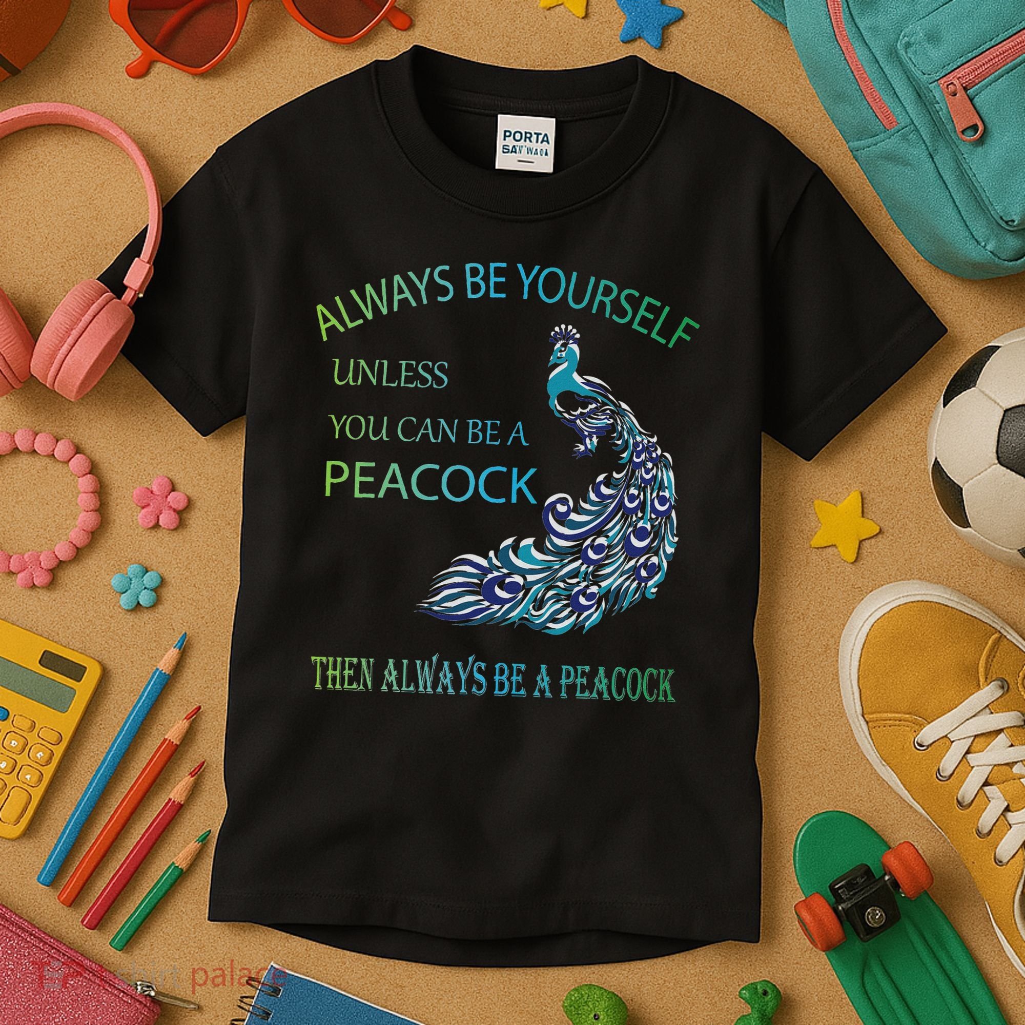 Always Be Yourself Unless You Can Be A Peacock Kids T-Shirt