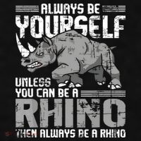Always Be Yourself Unless You Can Be A Rhino Ladies PosiCharge Tri-Blend Wicking Tank thumb 2
