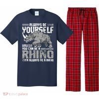 Always Be Yourself Unless You Can Be A Rhino Pajama Set thumb 0