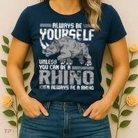 Always Be Yourself Unless You Can Be A Rhino Women's T-Shirt thumb 2