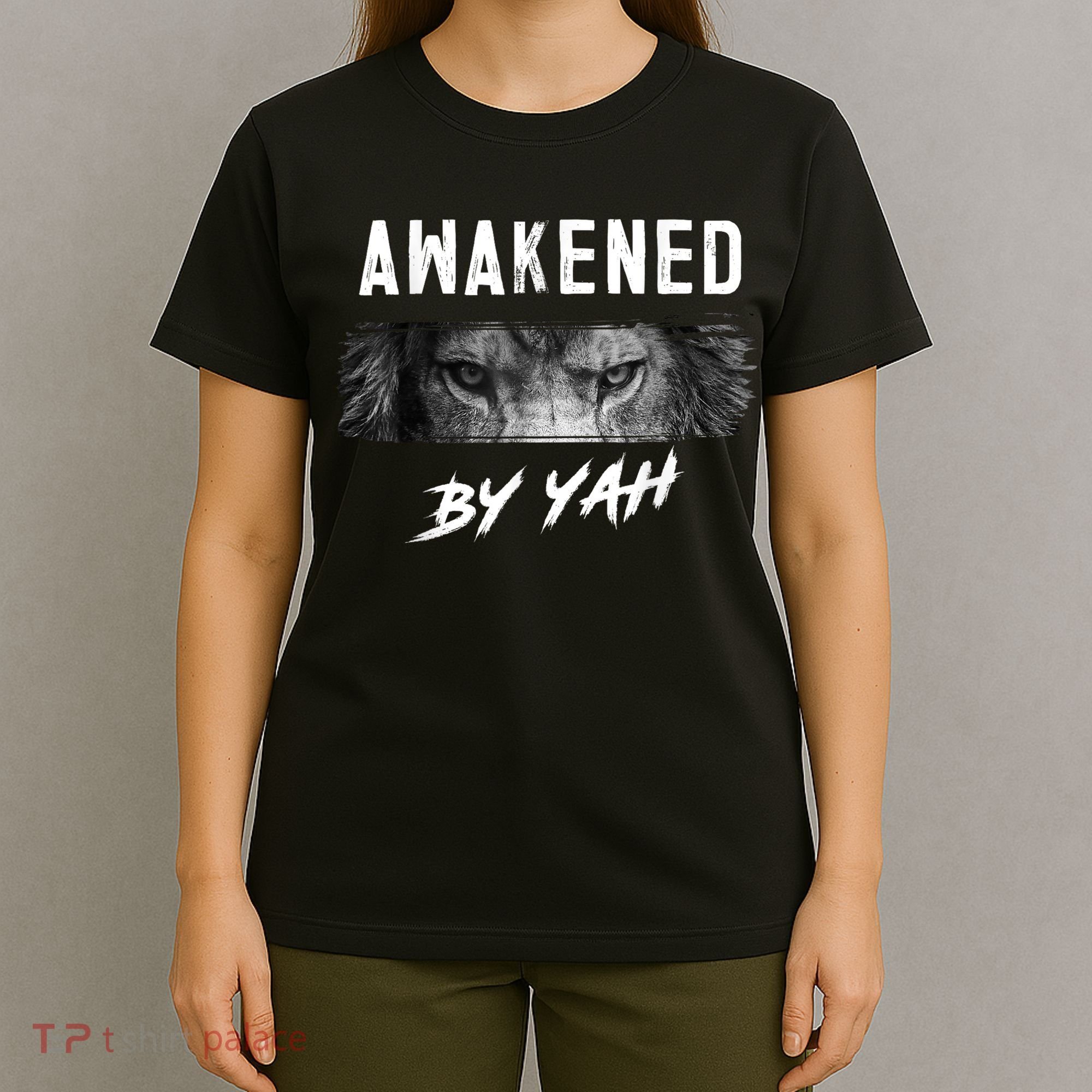 Awakened By Yah Hebrew Israelite Lion Of Judah Jewish T-Shirt
